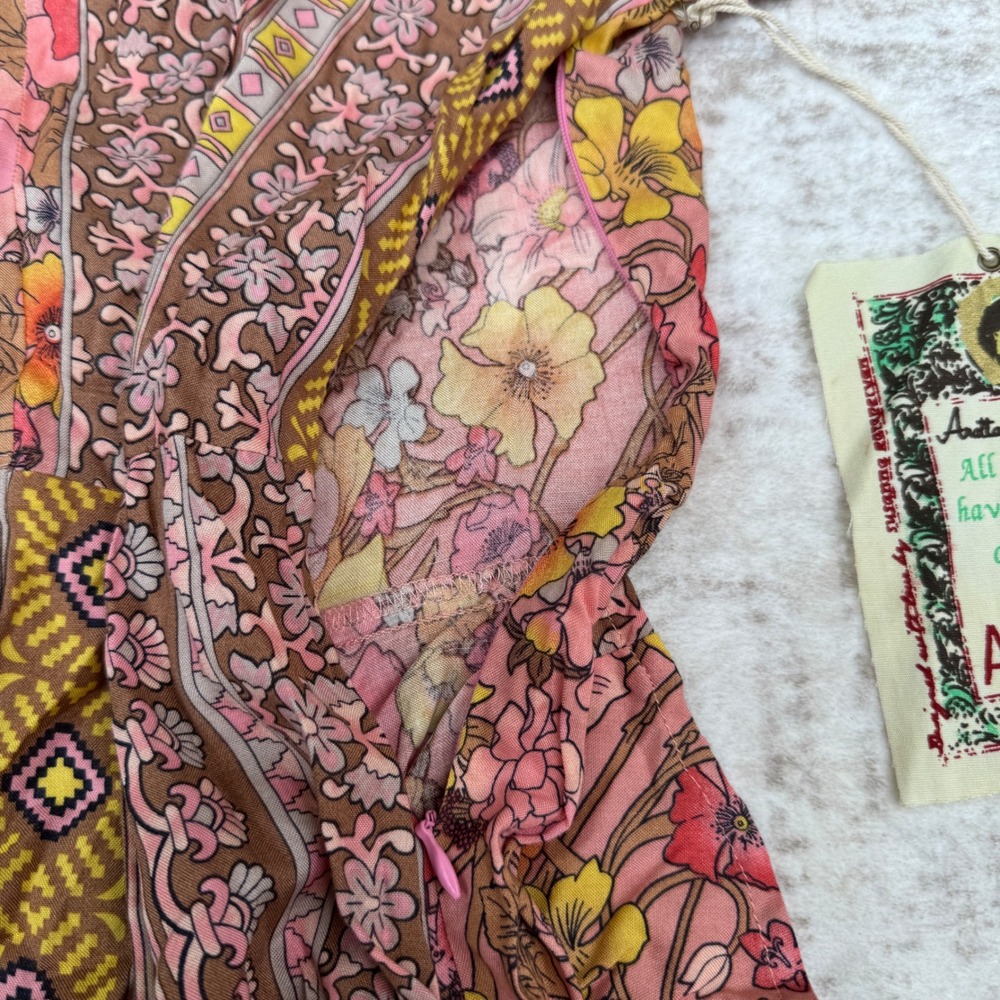 Aratta Silent Journey Floral Maxi Dress Size XS NWOT Boho Gypsy Hippie Whimsy - Picture 8 of 14